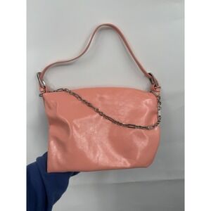 MNG Patent Faux Vegan Leather Shoulder Bag Small Pink NWT NEW Preppy Feminine